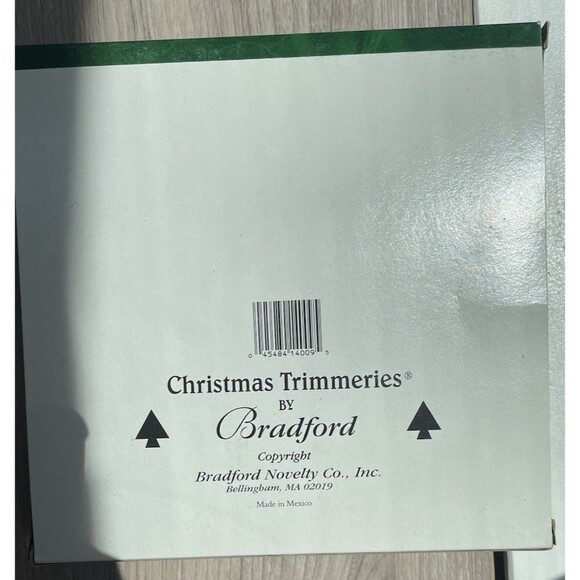 Vintage Christmas Trimmeries glass ornaments Handpainted Cat Dog Santa Stocking - Picture 9 of 10